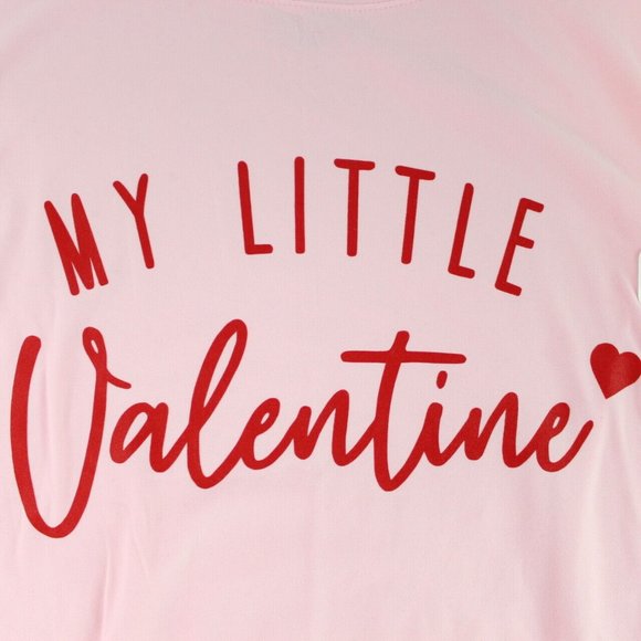 Time and Tru Maternity Short Sleeve Graphic Tee Valentine's Day Pink Red - Picture 2 of 5